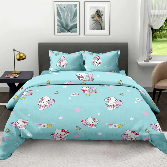 300 TC kids double bed sheets