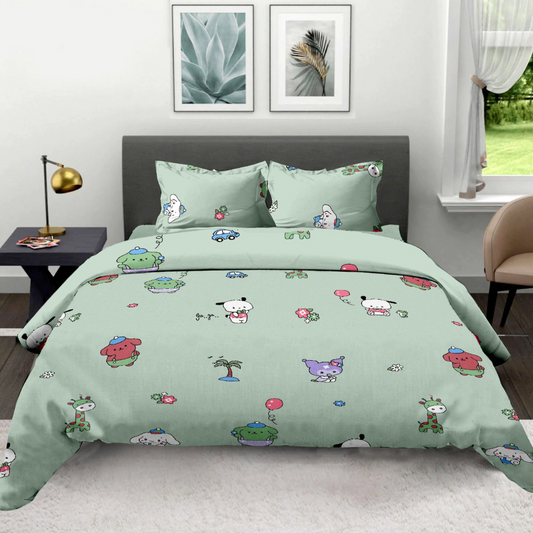 300 TC kids double bed sheets