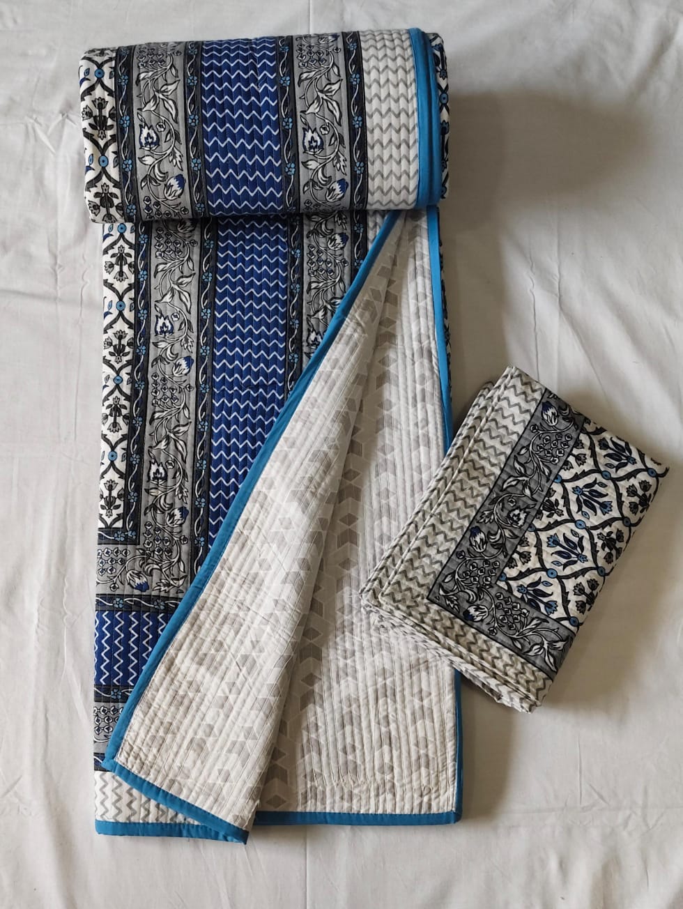 DOUBLE BEDCOVER JAPIURI GEOMETRICAL COTTON